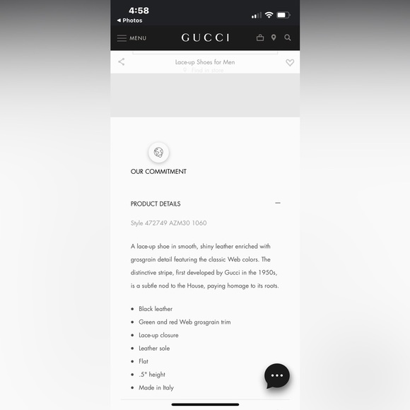 Gucci black shiny leather lace ups. main image 7